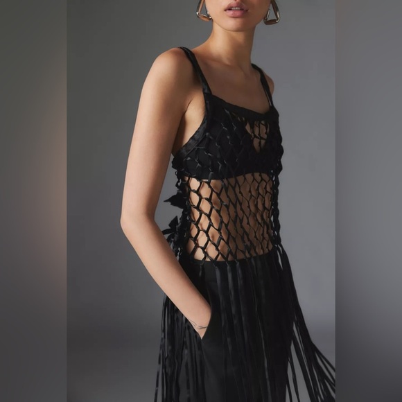 Urban Outfitters Ribbon Bow Fringe Top - O/S - Cream - NWT - Picture 14 of 14